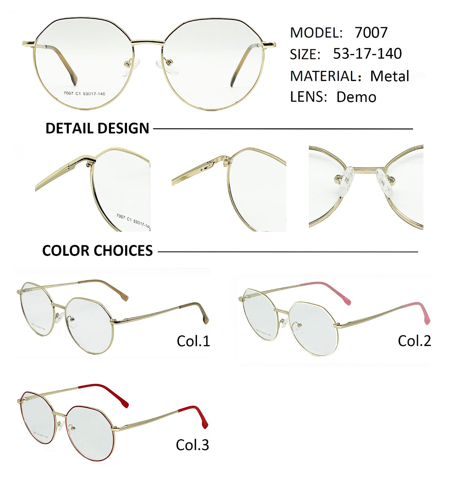 Armazones de Metal Premium 7007