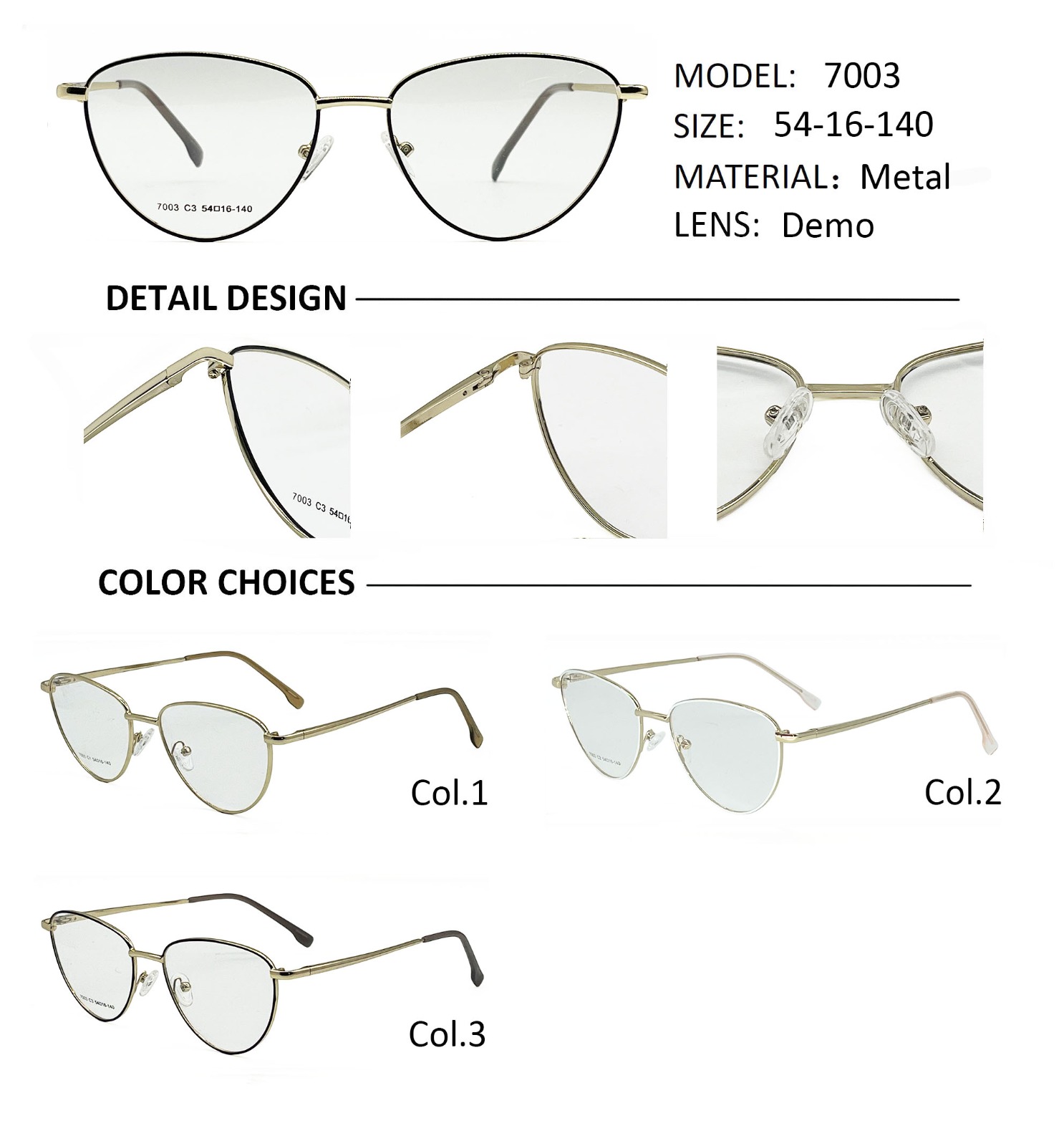 Armazones de Metal Premium 7003