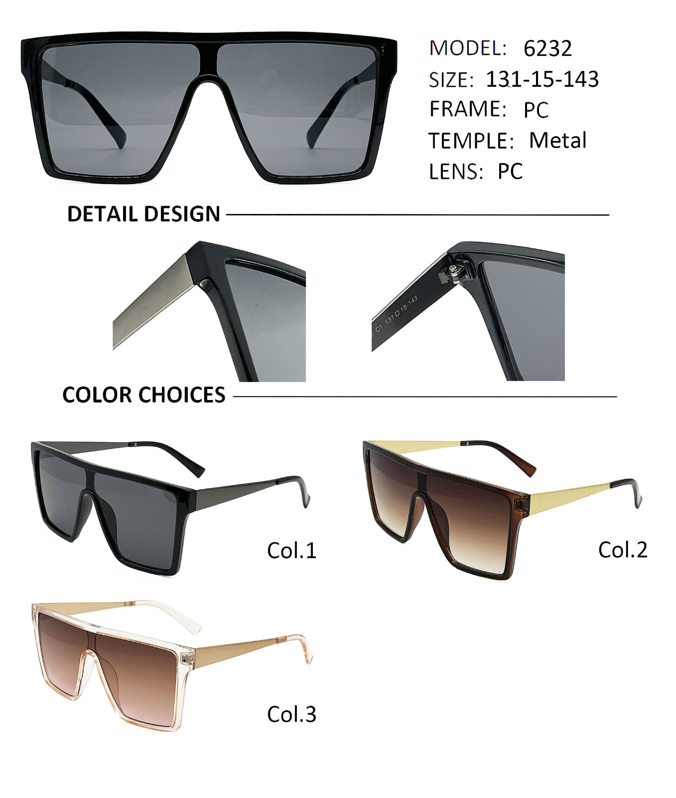 Anteojos de Sol Premium mod.6232