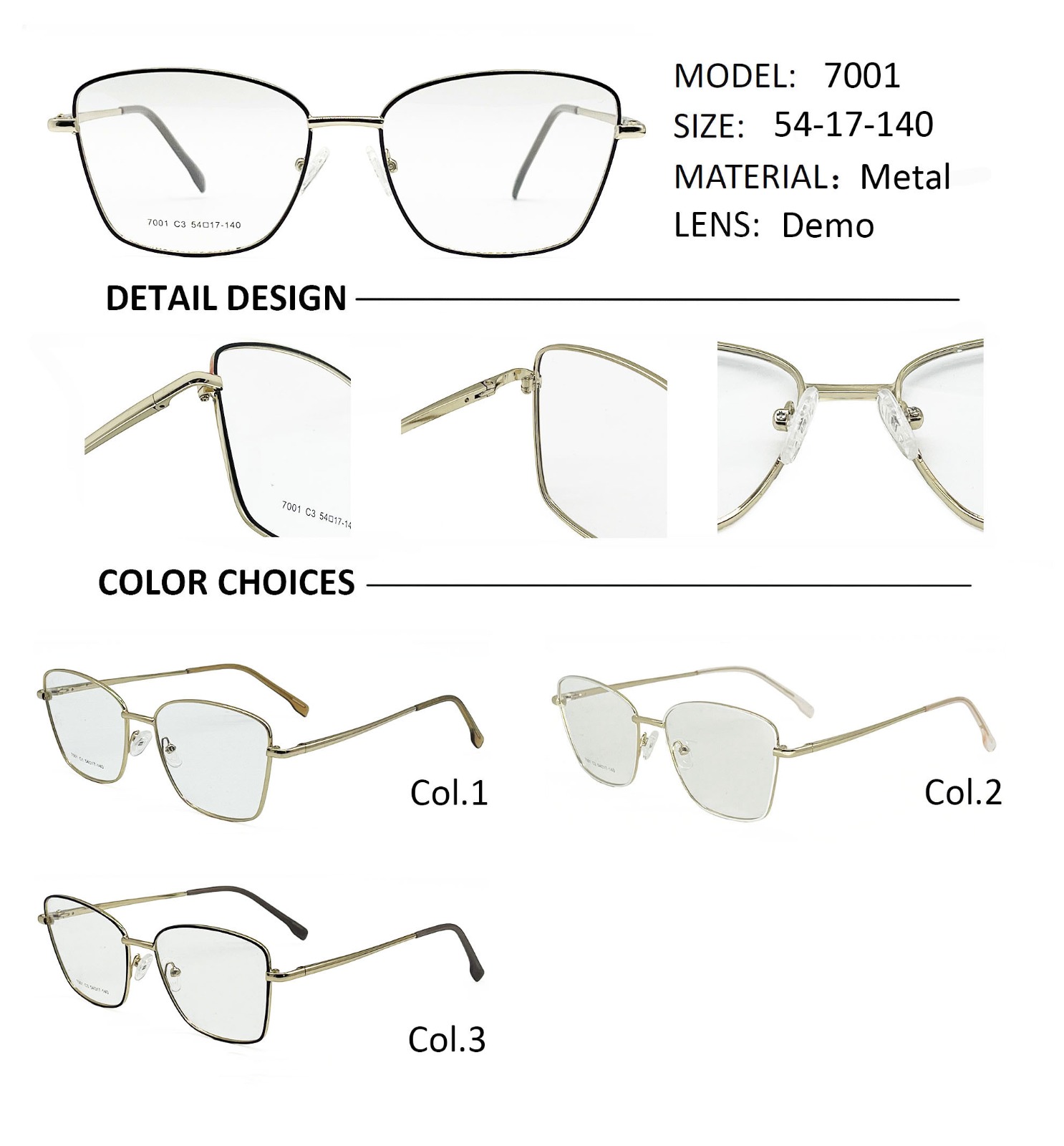 Armazones de Metal Premium 7001