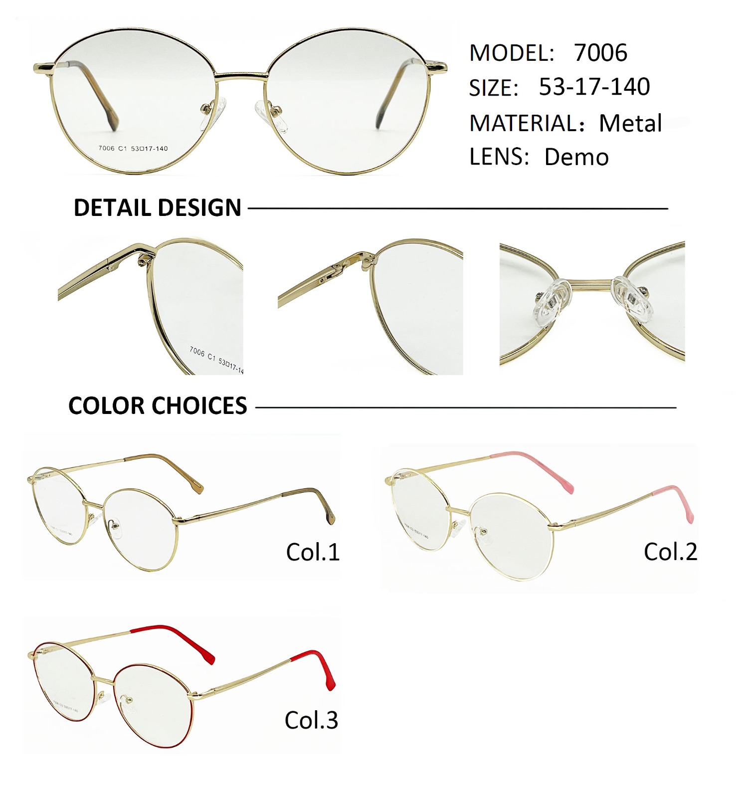 Armazones de Metal Premium 7006