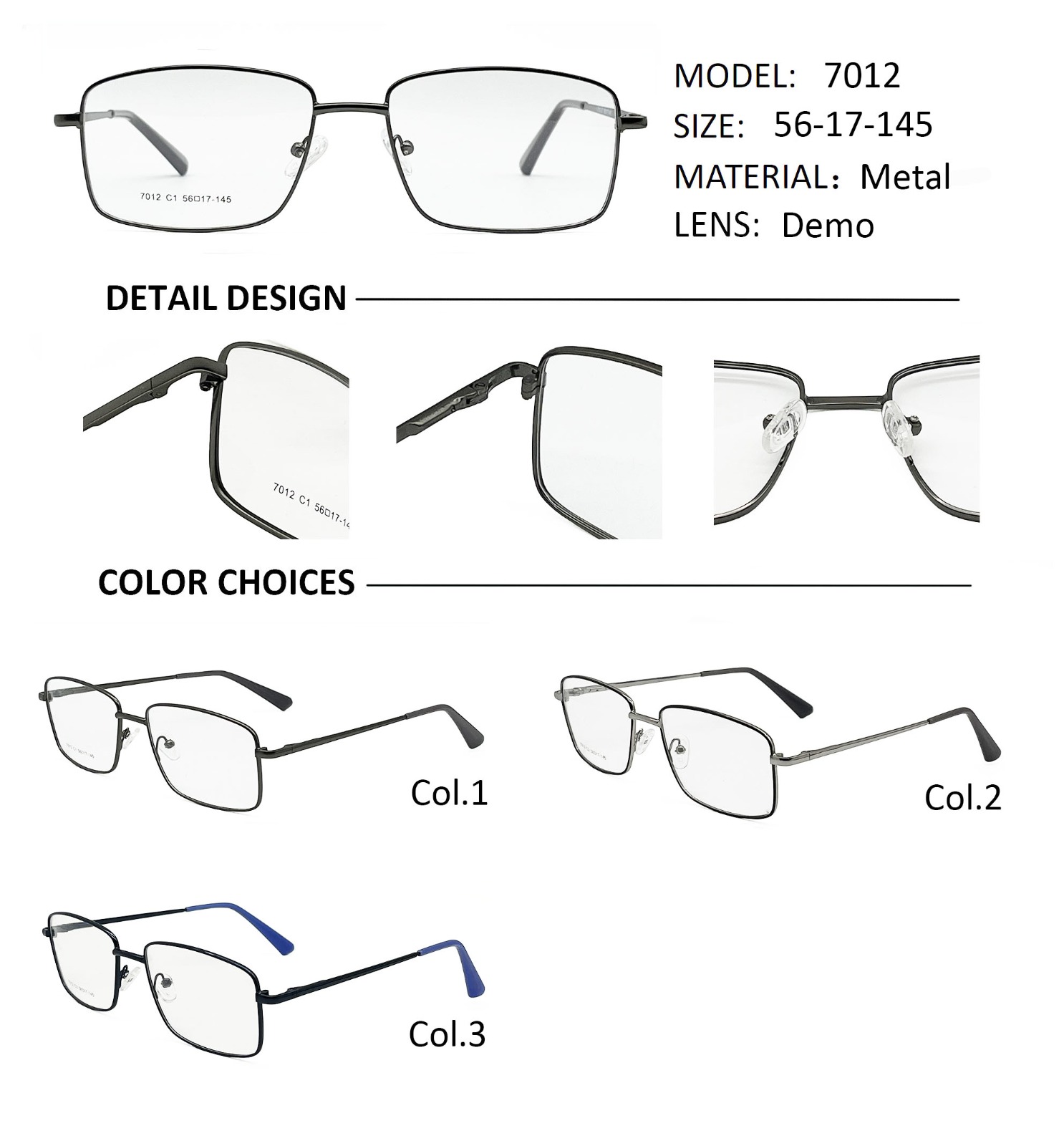 Armazones de Metal Premium 7012