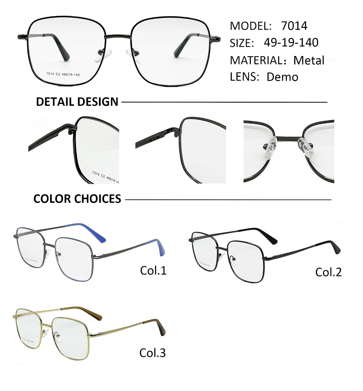 Armazones de Metal Premium 7014