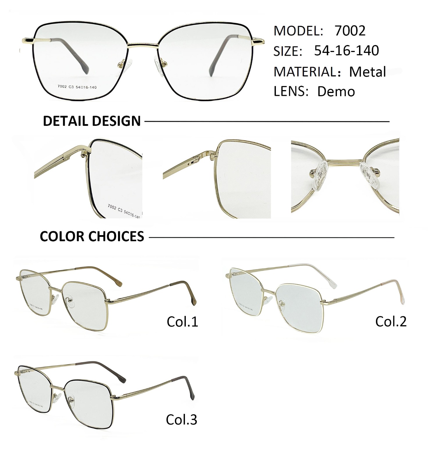 Armazones de Metal Premium 7002