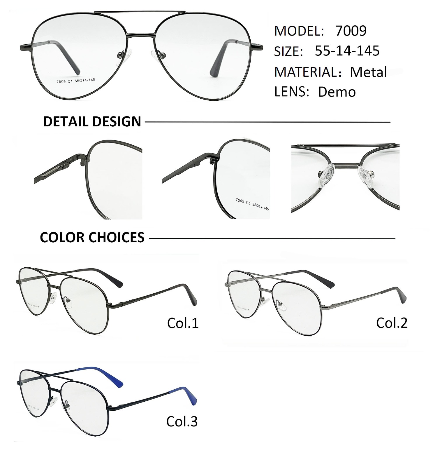 Armazones de Metal Premium 7009