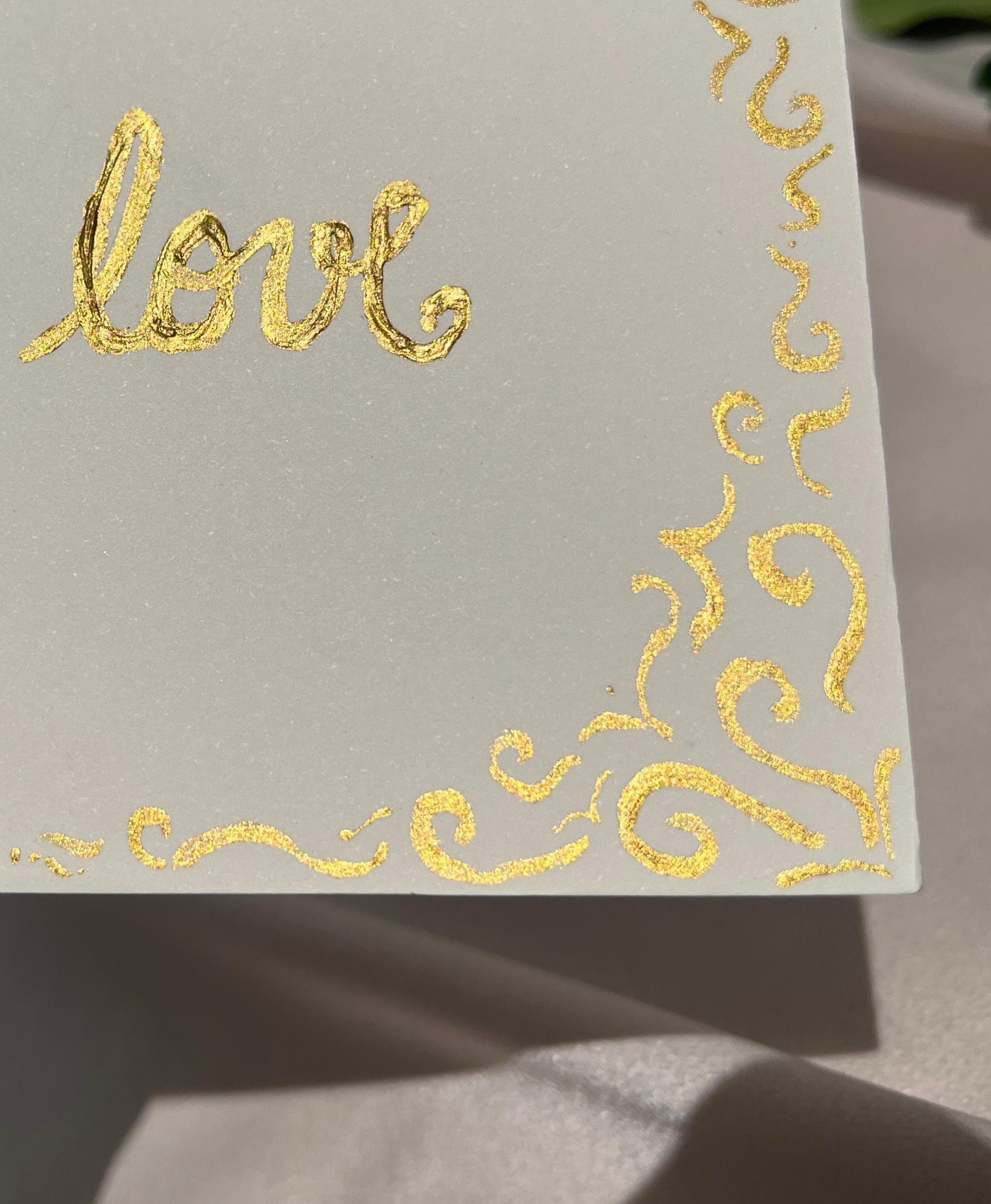 Château-de-Versailles-Inspired Hand-Painted Card & Envelope