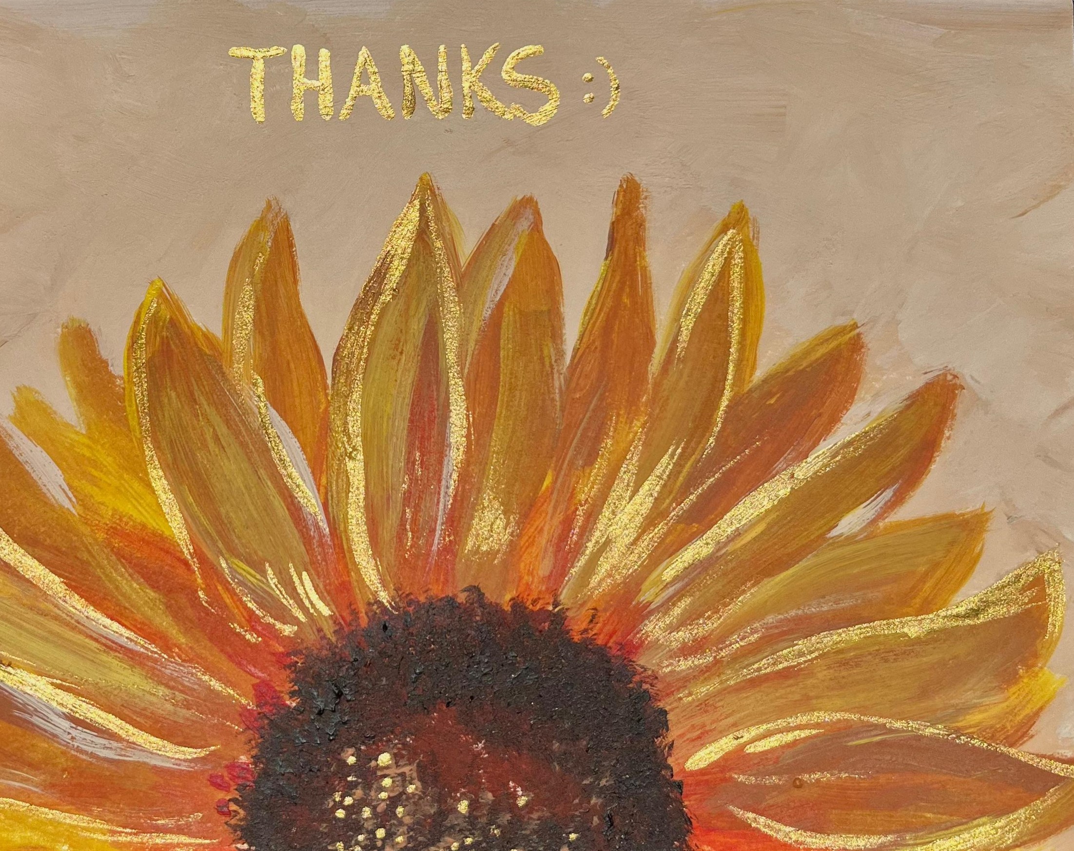 Girassol Glow Hand-Painted Card & Envelope