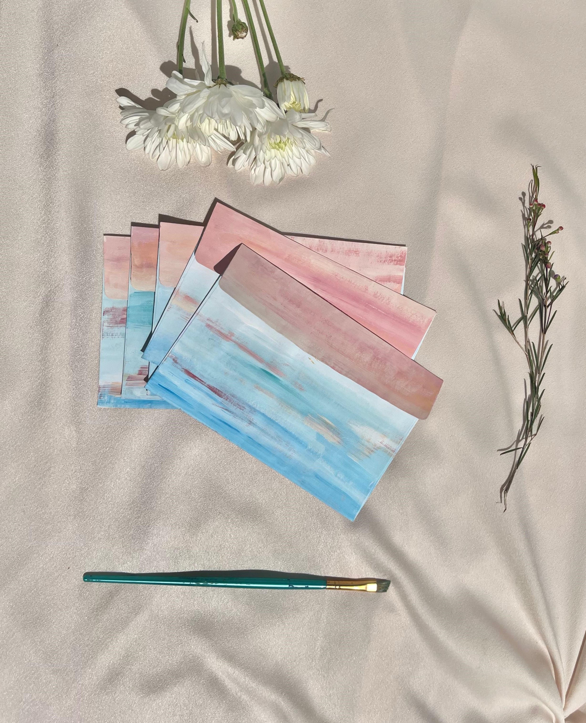Sol Hand-Painted Collection (5 Cards & Envelopes)