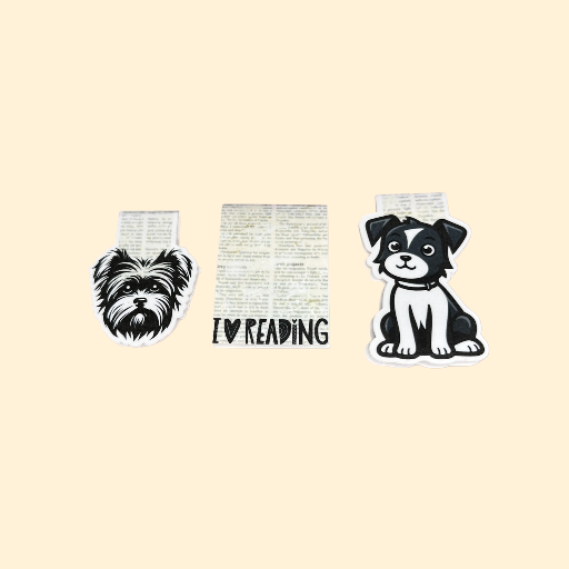 Dog and Reading Lovers Magnetic Bookmark Bundle