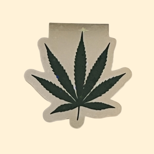 Marijuana Leaf Magnetic Bookmark