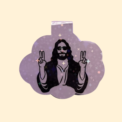 Hippie Jesus Magnetic Bookmark