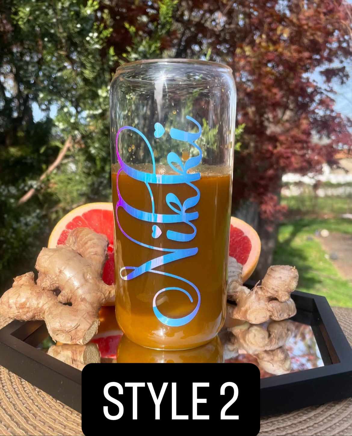 Personalized Glass Can