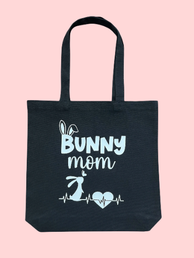"Bunny Mom" Canvas Tote Bag