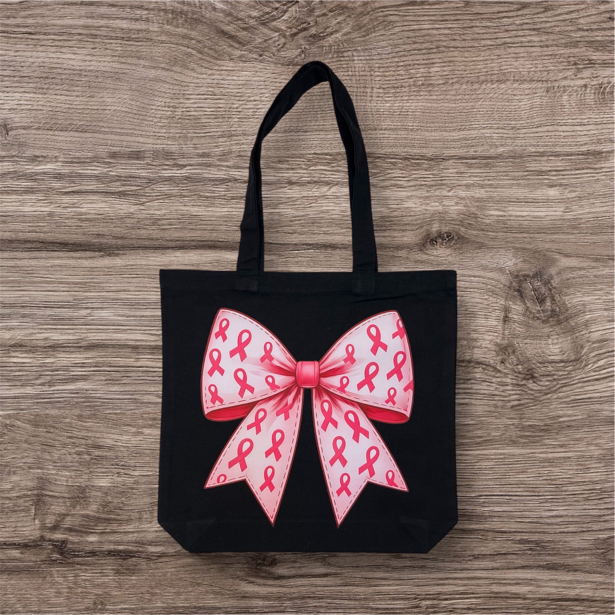 Breast Cancer Awareness "Pink Bow" Tote Bag