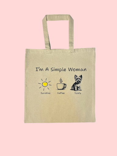 "I'm a Simple Woman" Canvas Tote Bag