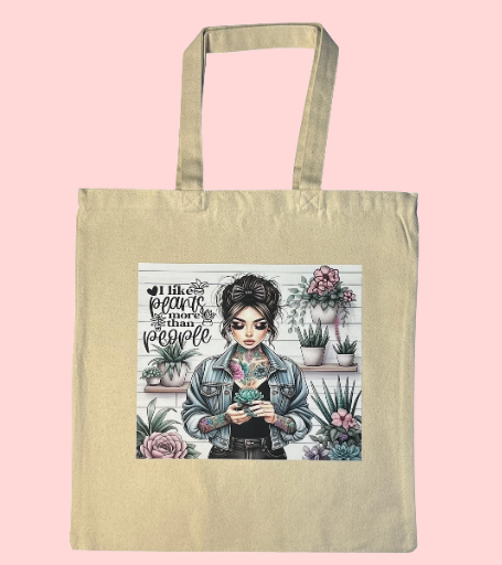 "Plant Lover" Canvas Tote Bag
