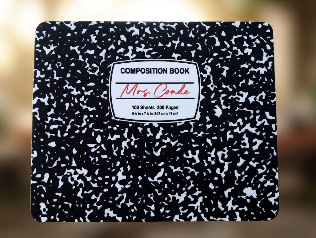 Personalized "Composition Notebook" Mousepad