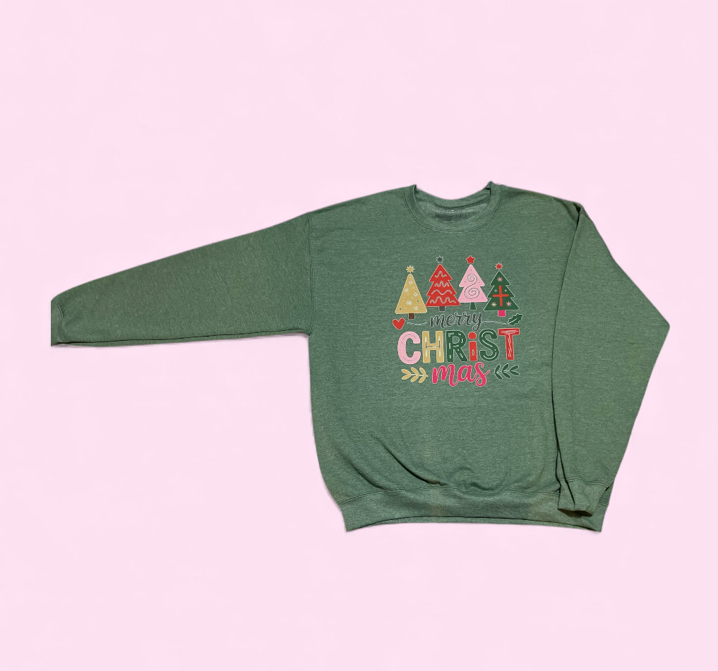 "Merry CHRISTmas" Graphic Sweatshirt
