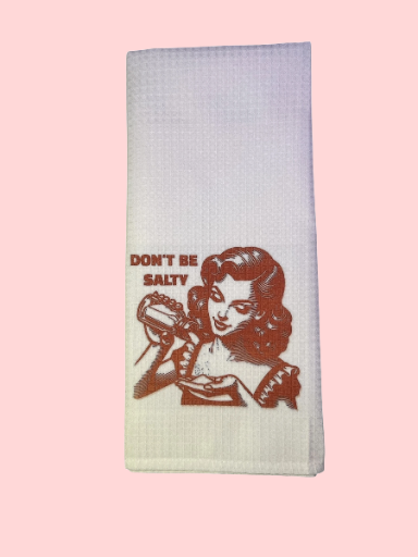 "Don't Be Salty" Retro Waffle Towel