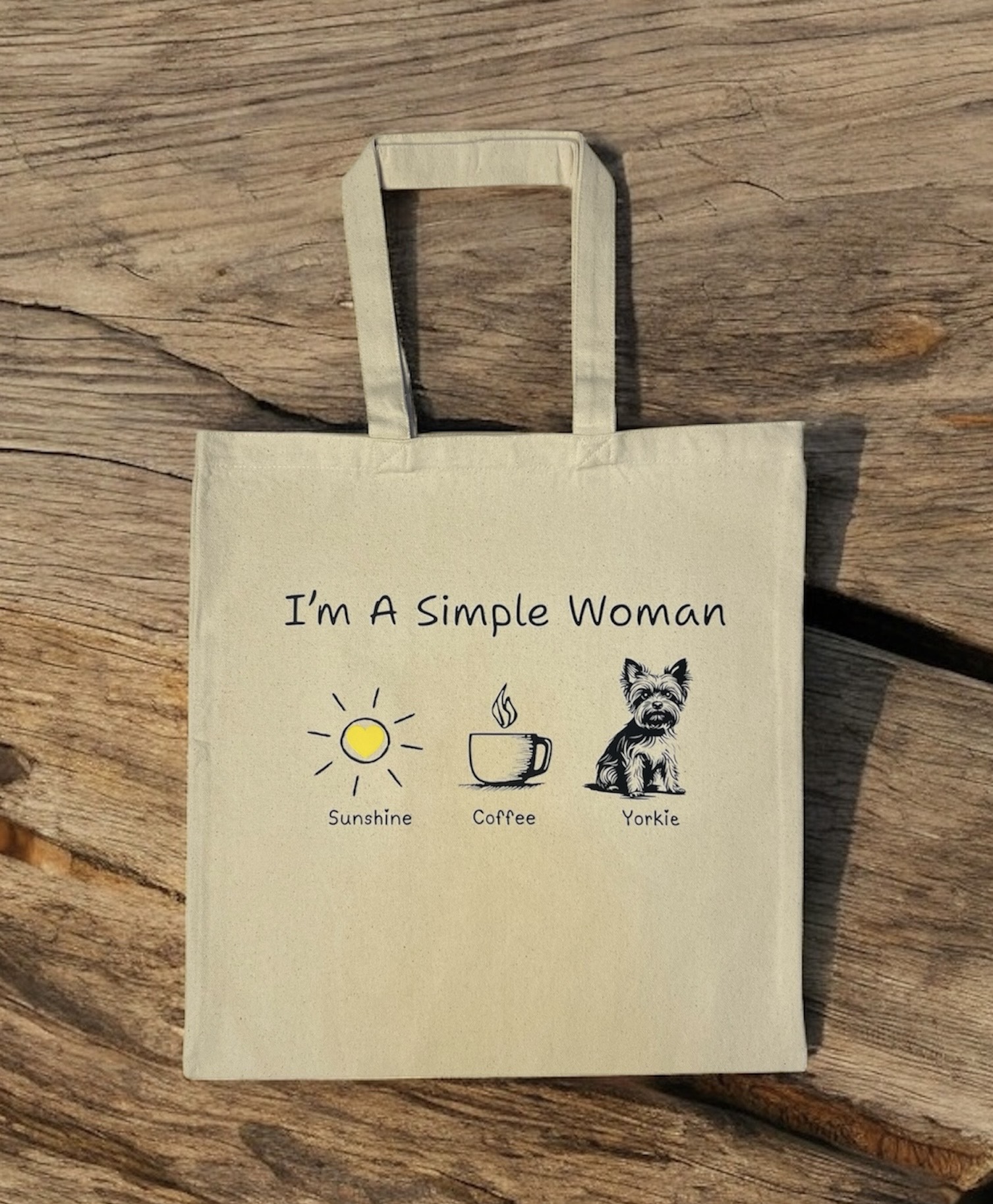 "I'm a Simple Woman" Canvas Tote Bag