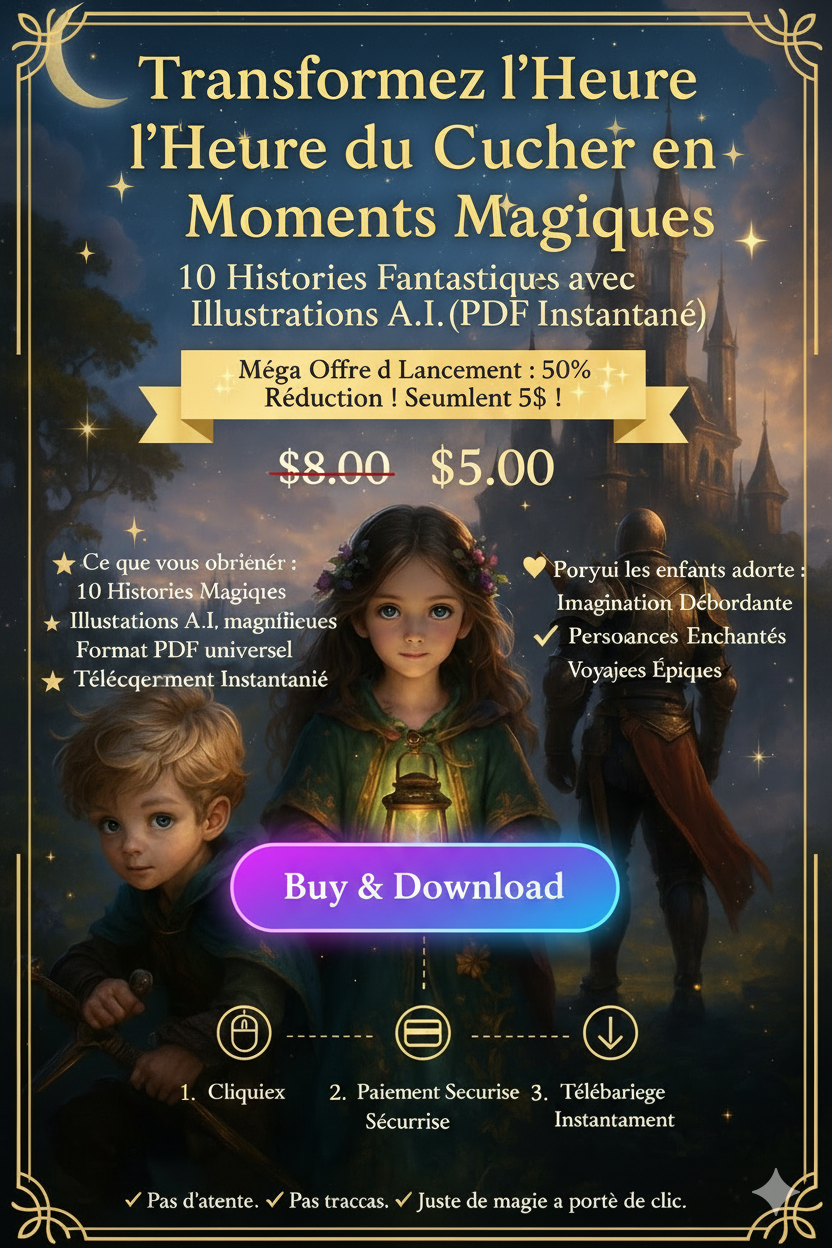 Transform Bedtime into Magical Moments – 10 Fantasy Stories with A.I. Illustrations (Instant PDF)