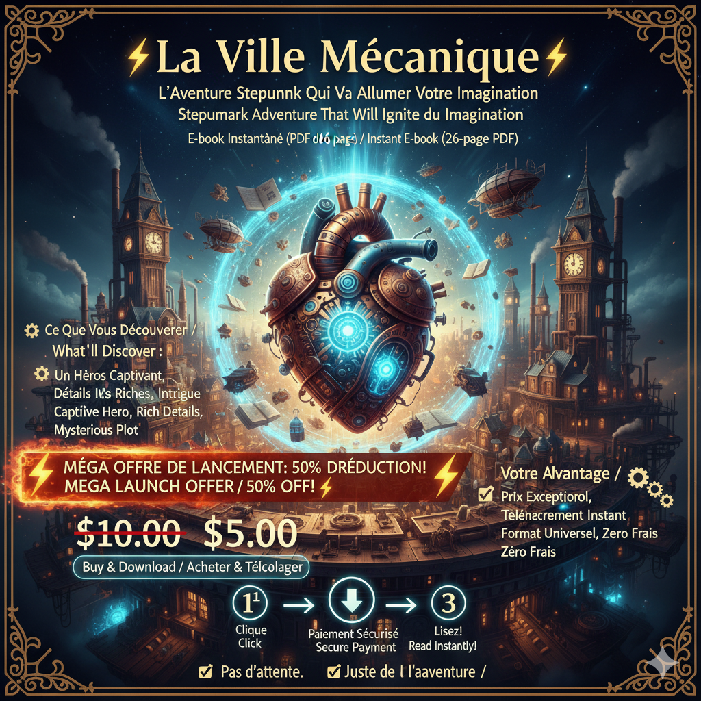  ⚡La Ville Mécanique -L'Aventure Steampunk Qui Va Allumer Votre Imagination - Télécharger Instantanément ⚡