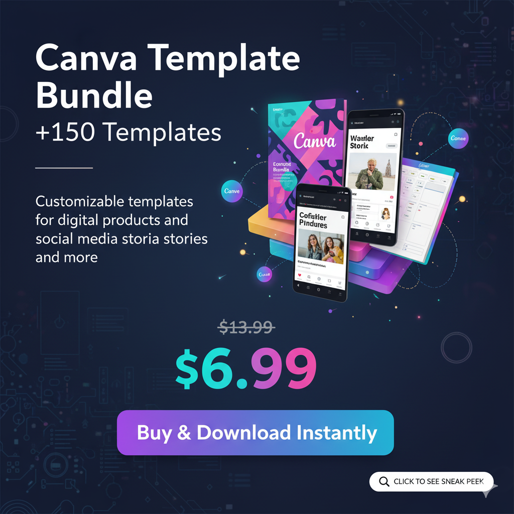 Canva Template Bundle (+150 Templates)