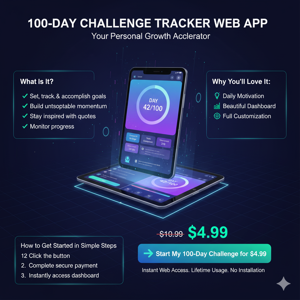 🌟 100-Day Challenge Tracker Web App