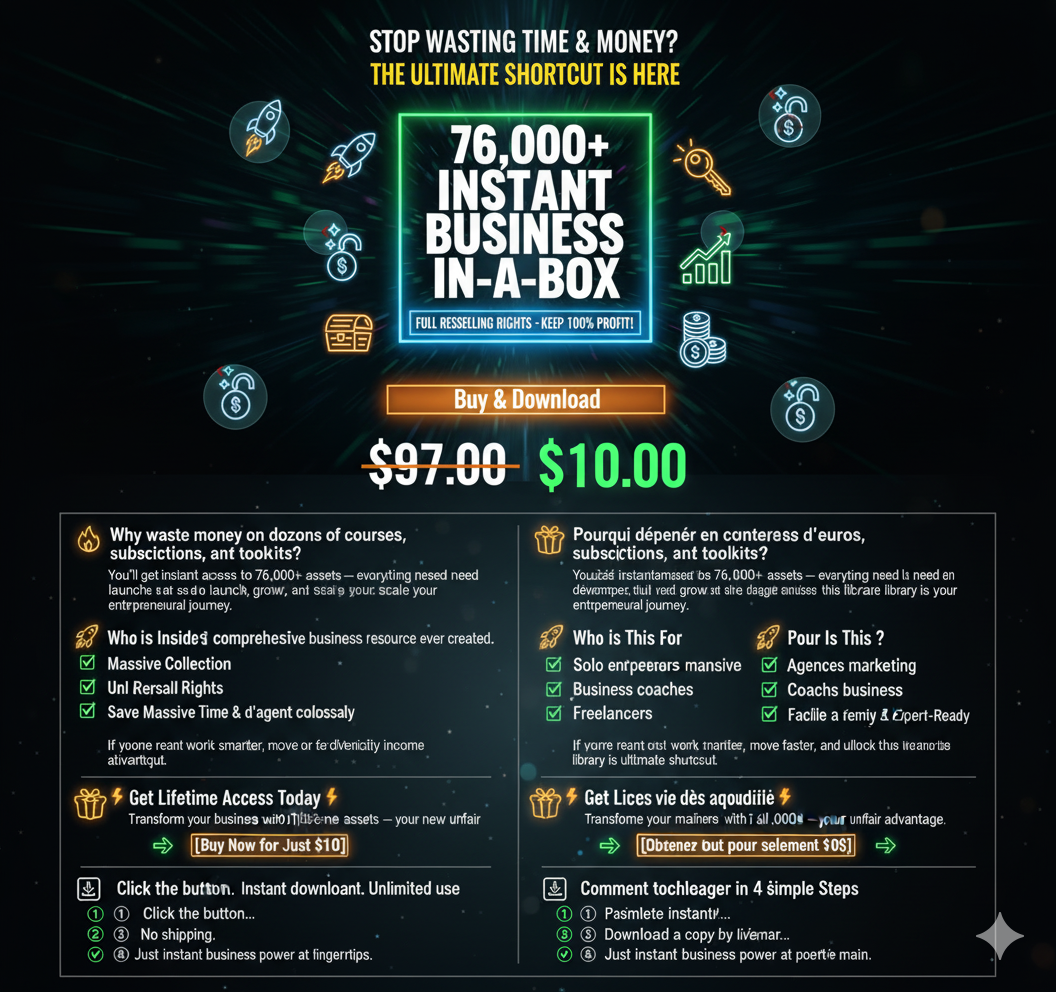 76,000+ Instant Business In-a-Box