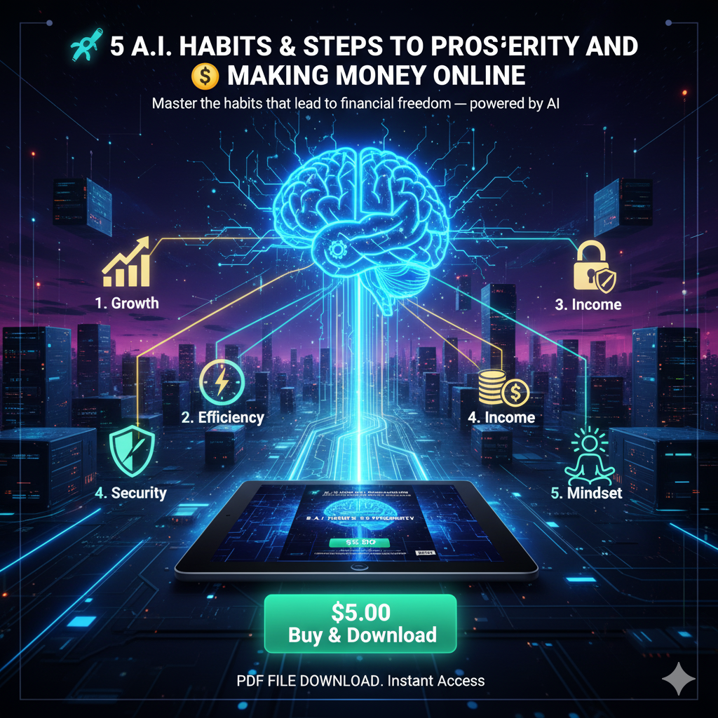 🚀 5 A.I HABITS & STEPS TO PROSPERITY AND 💰 MAKING MONEY ONLINE  **** PDF FILE DOWNLOAD 