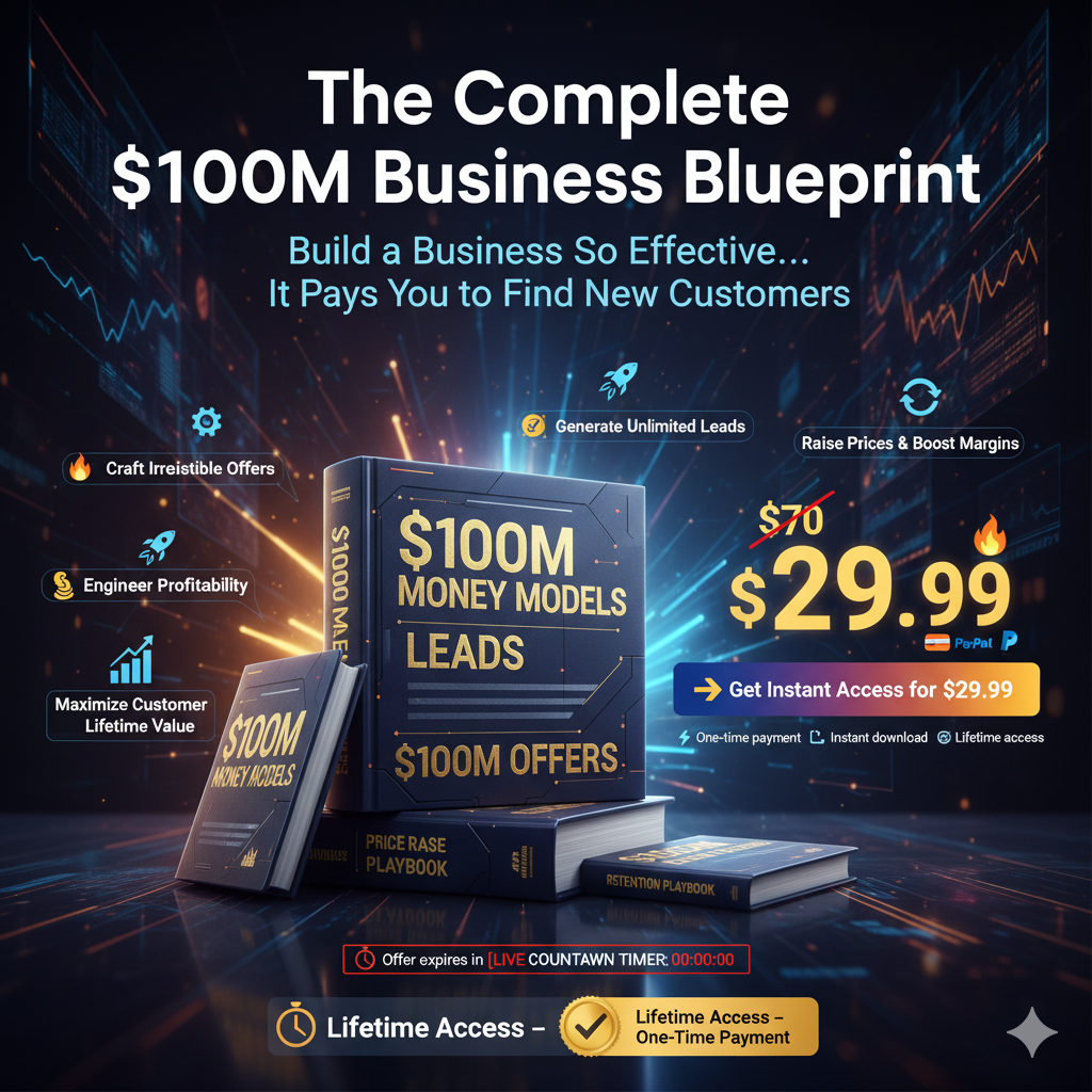 💰  The Complete $100M Trilogy & Bonus Playbooks by Alex Hormozi 