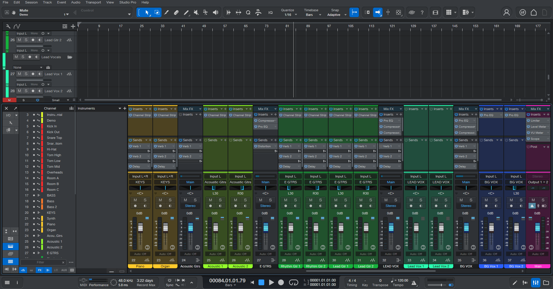 Rock Band Mixing Template - Studio One