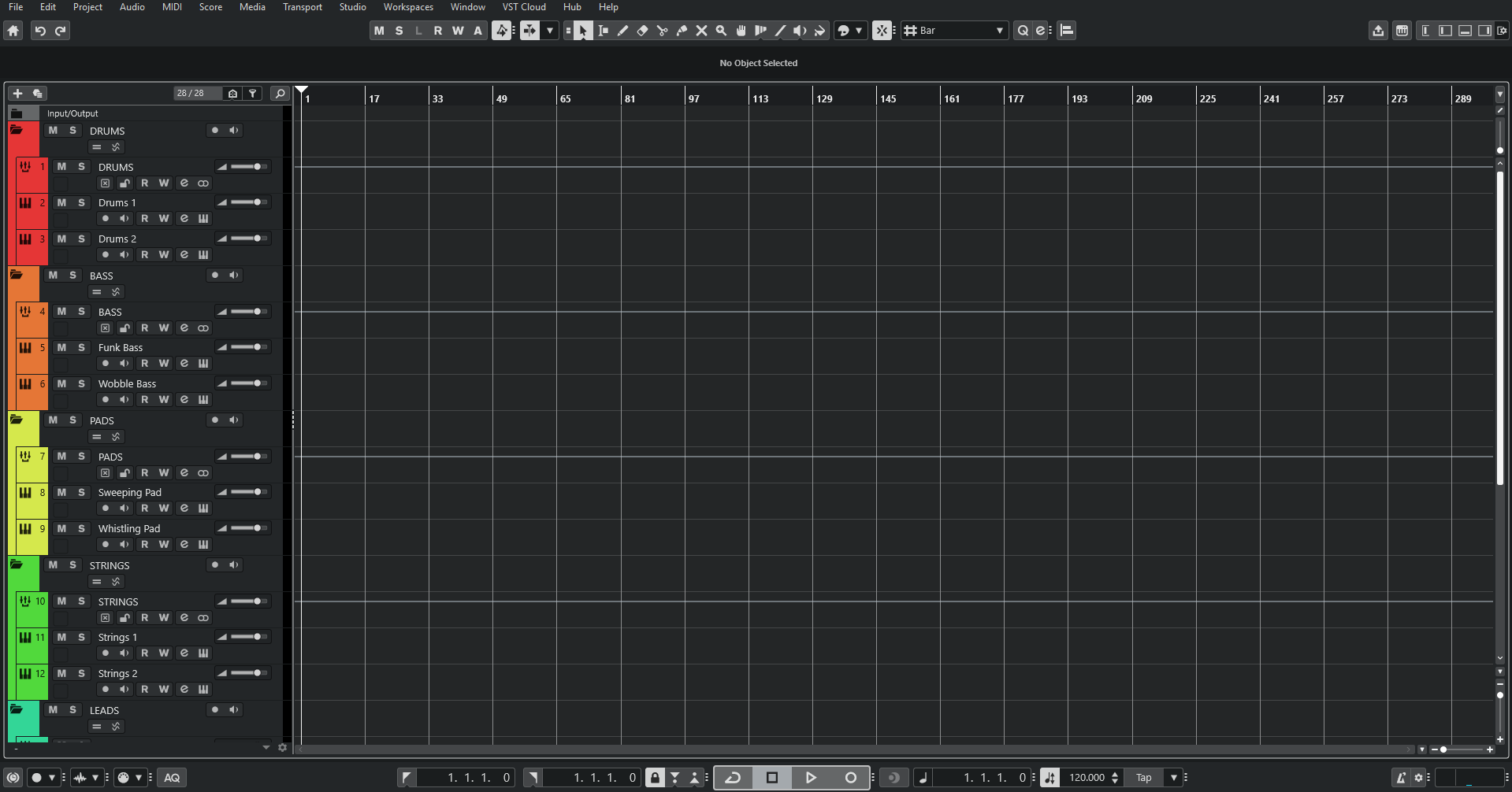 West Coast Beat Template - Cubase