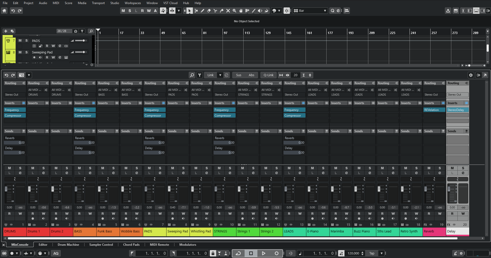 West Coast Beat Template - Cubase