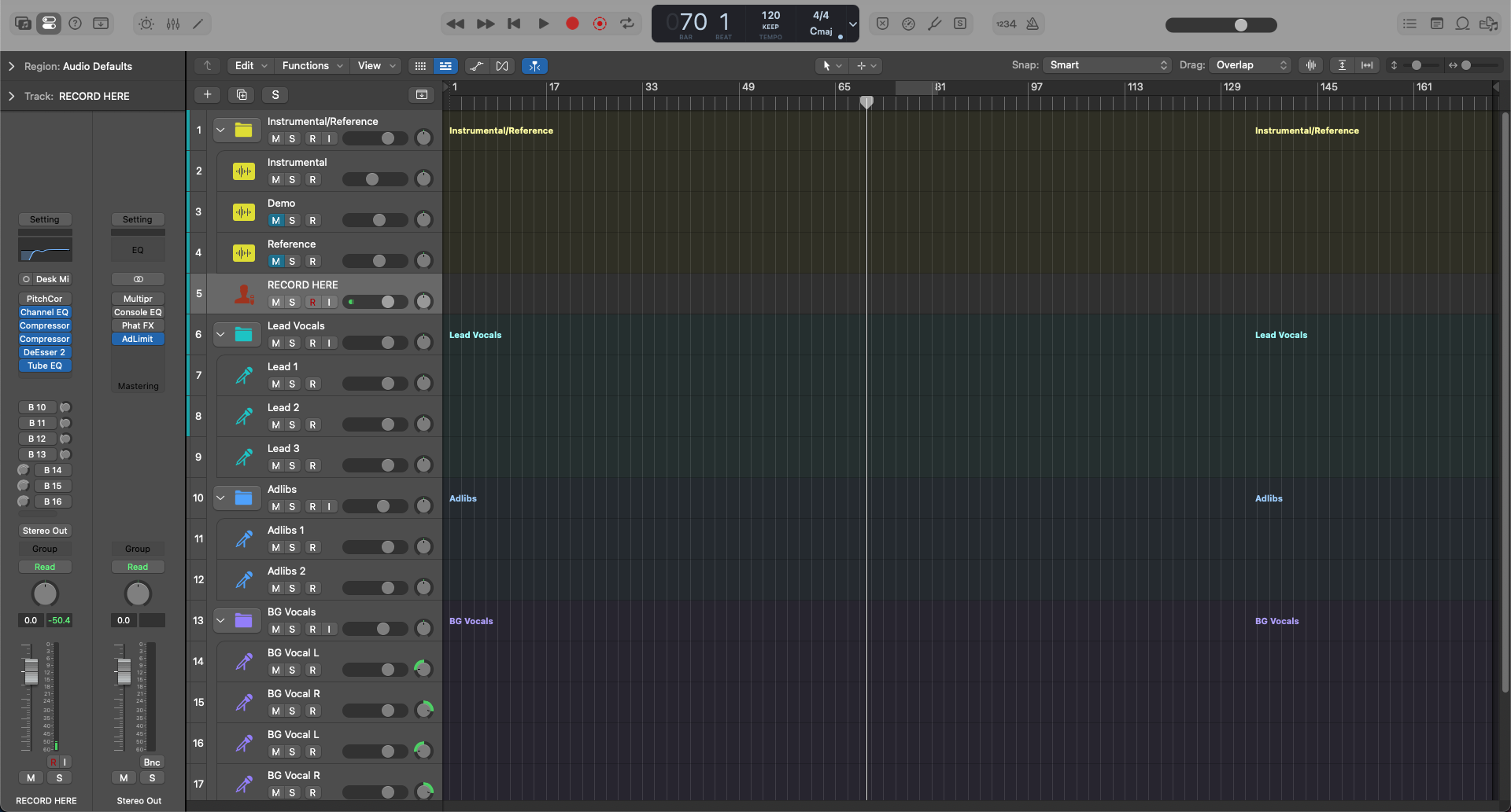 Pop Vocal Recording Template - Logic Pro