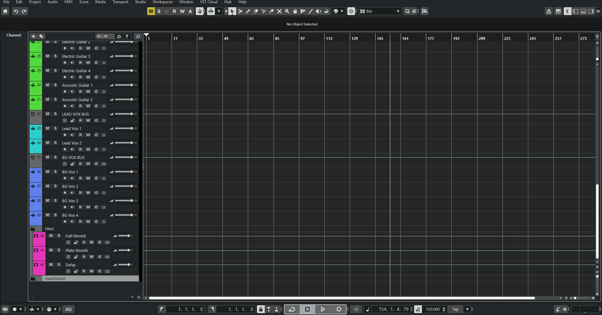 Rock Band Mixing Template - Cubase