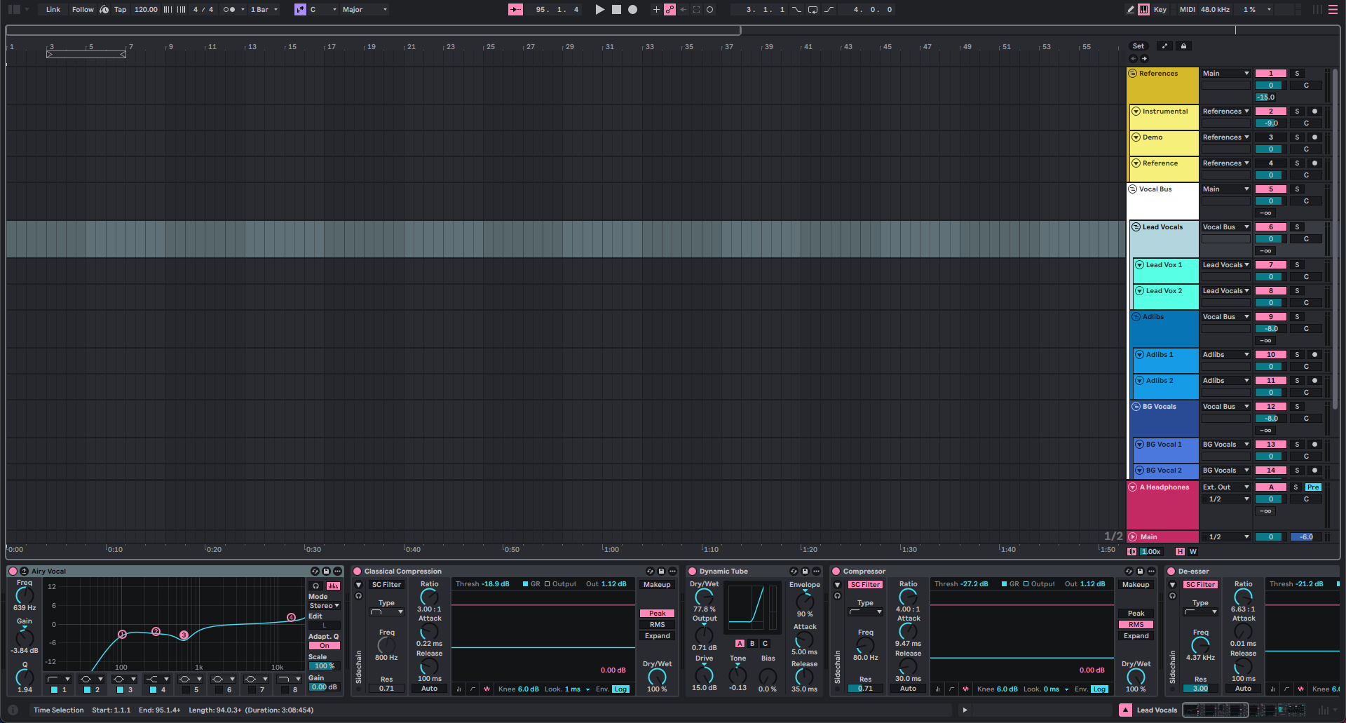 Modern Pop Vocal Recording Template - Ableton