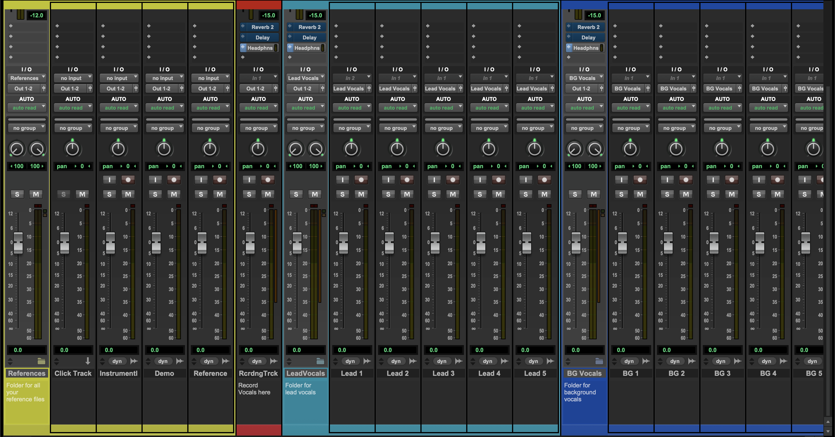 Vocal Recording Template - Pro Tools
