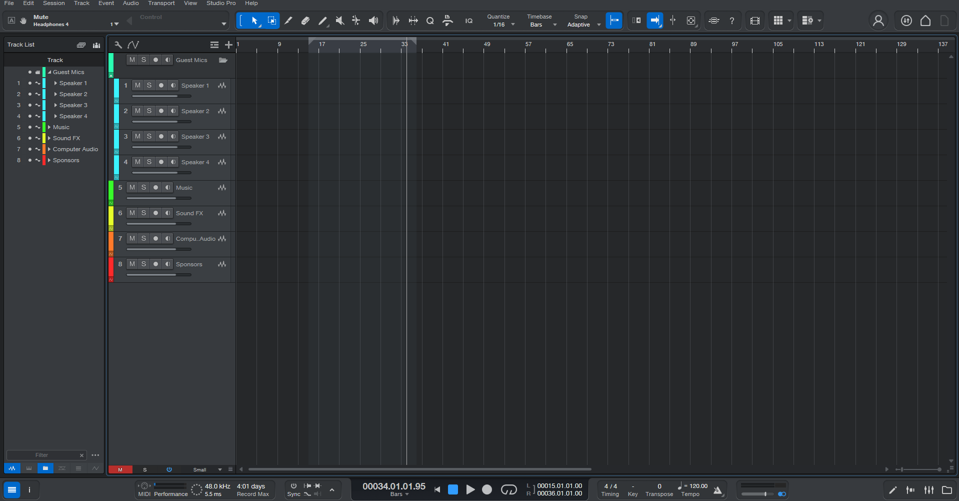 Podcast Template - Studio One