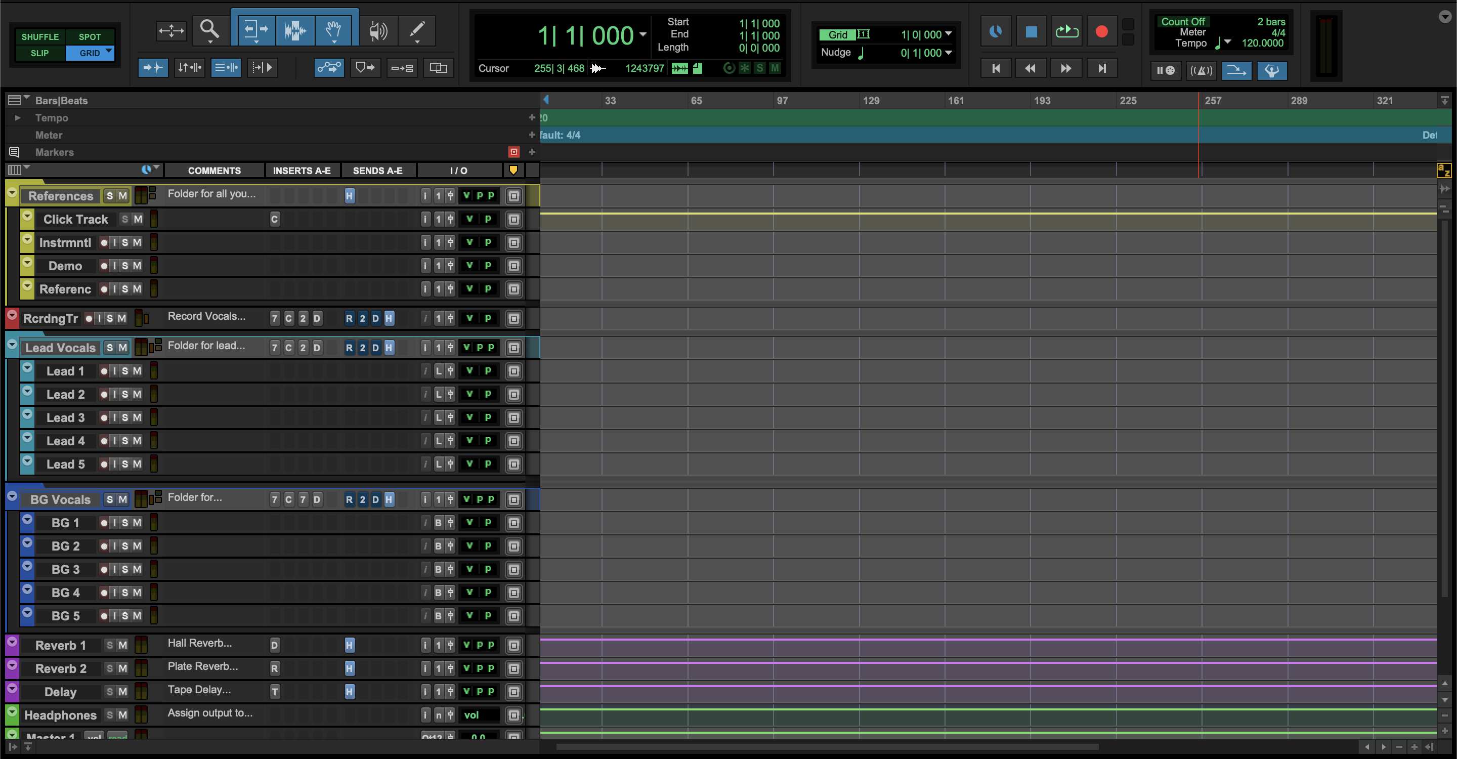 Vocal Recording Template - Pro Tools