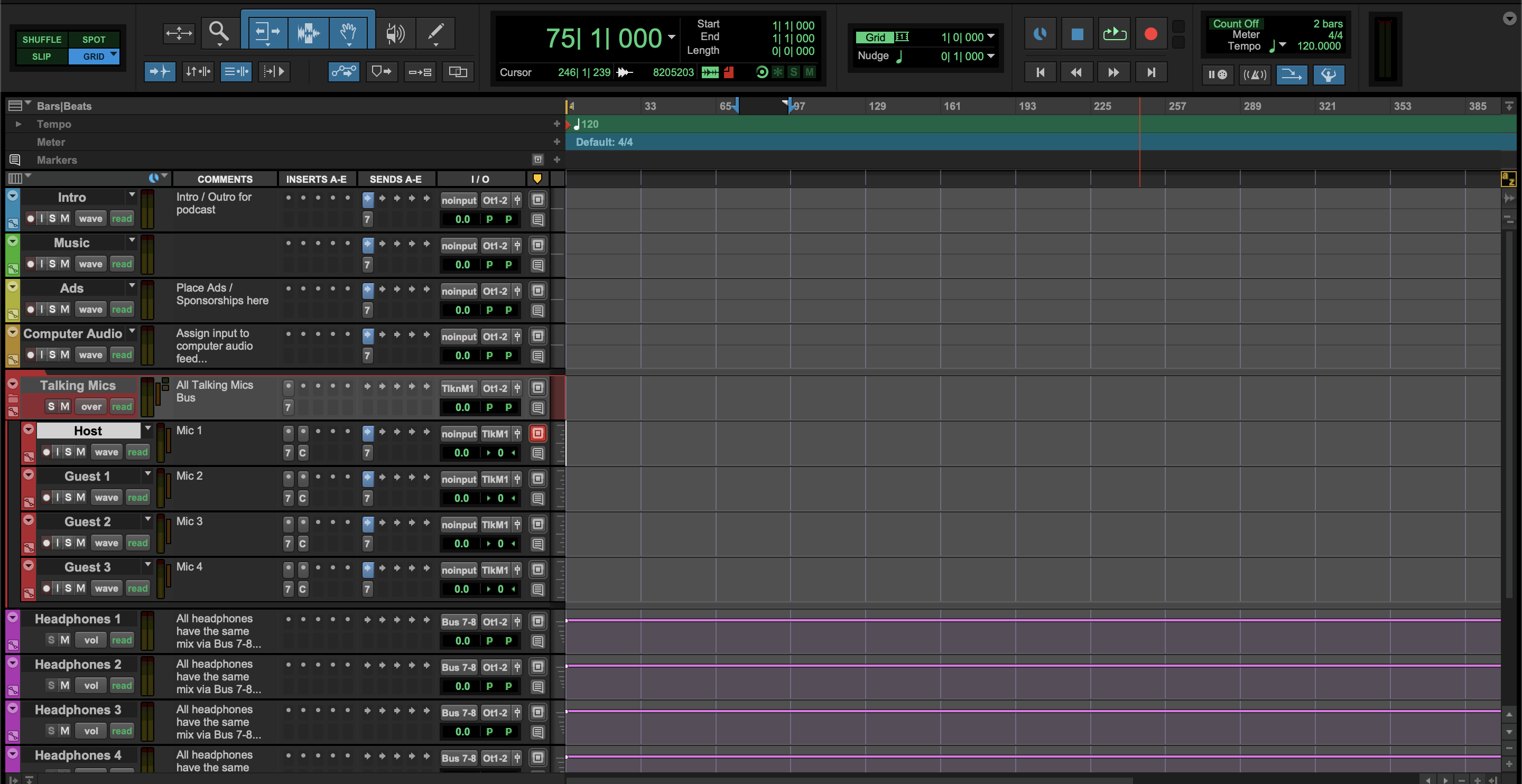 Podcast Template - Pro Tools