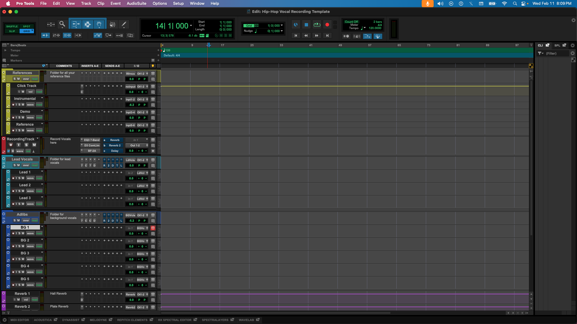 Hip-Hop Vocal Recording Template - Pro Tools