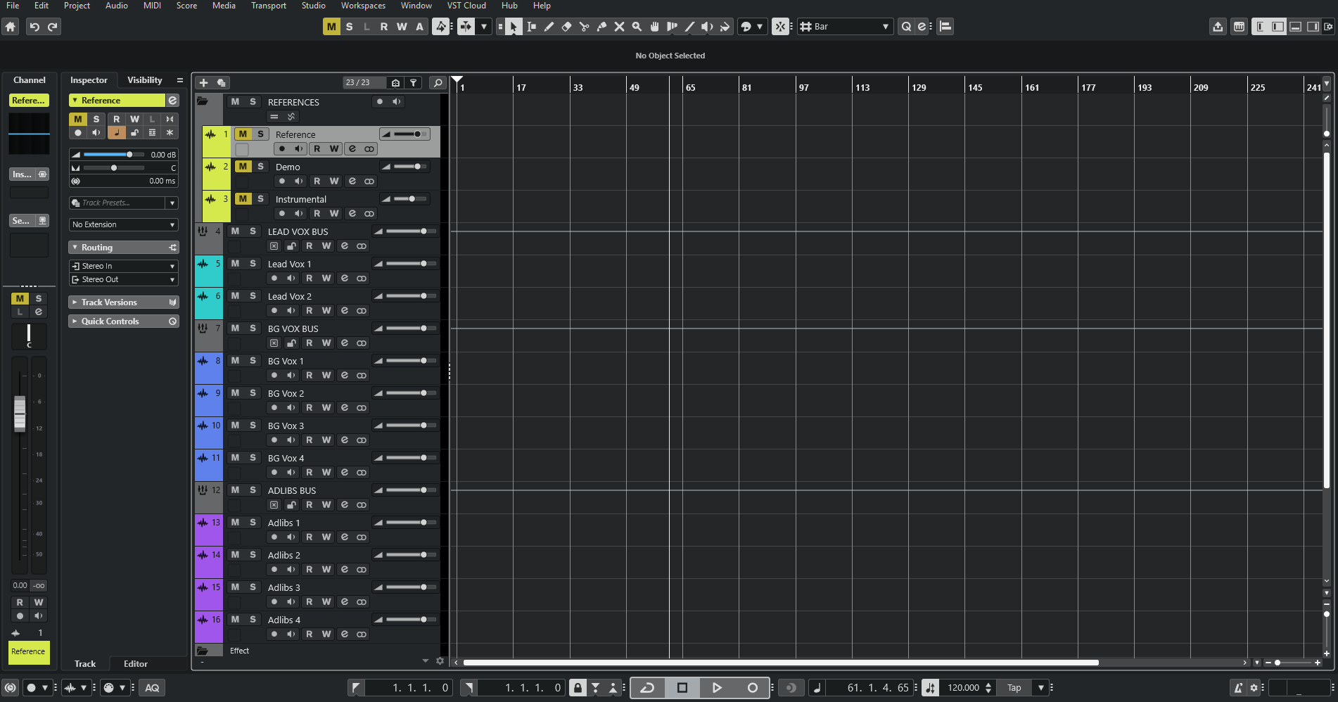 Vocal Recording Template - Cubase