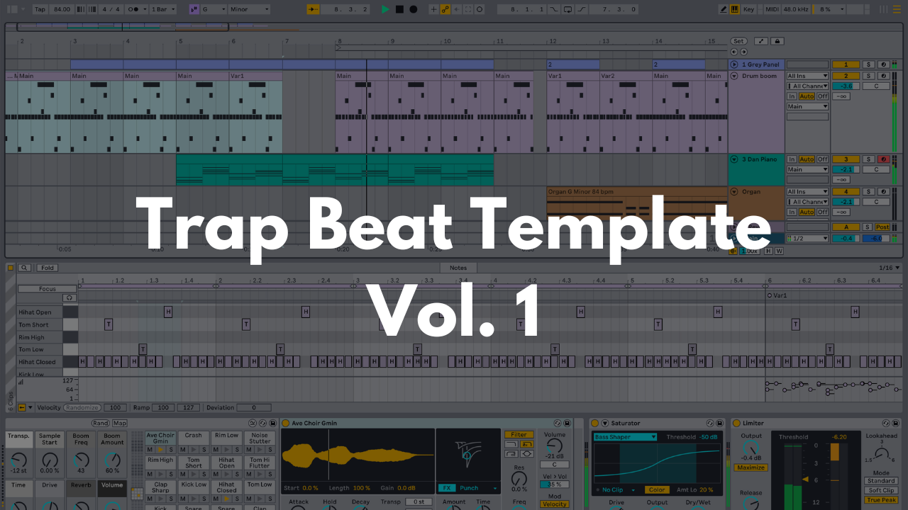 Trap Beat Template Vol. 1 - Ableton