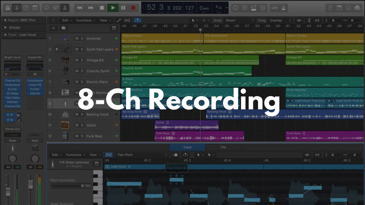 8 Channel Recording Template - Logic Pro