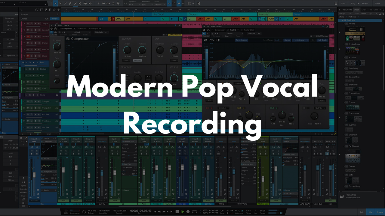 Modern Pop Vocal Recording Template - Studio One