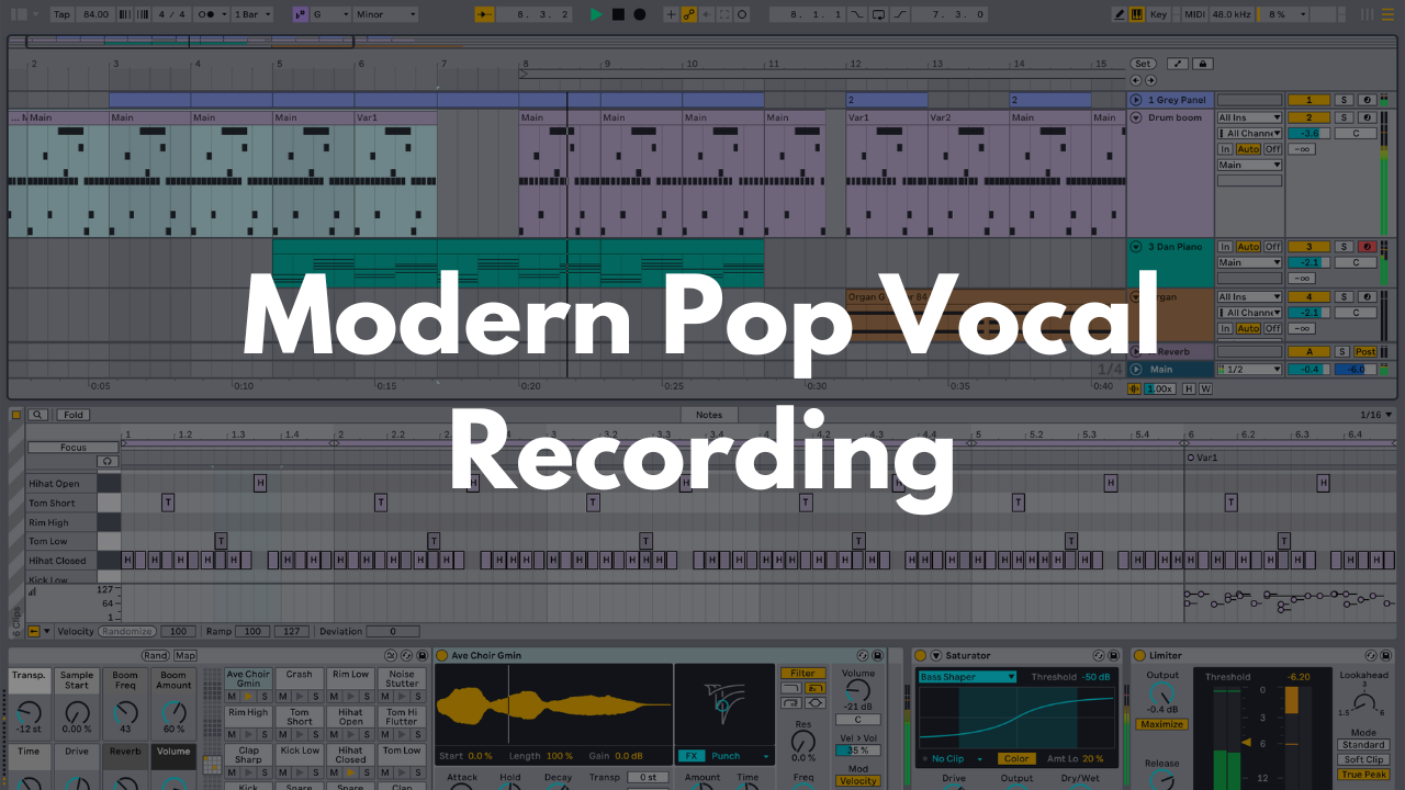 Modern Pop Vocal Recording Template - Ableton