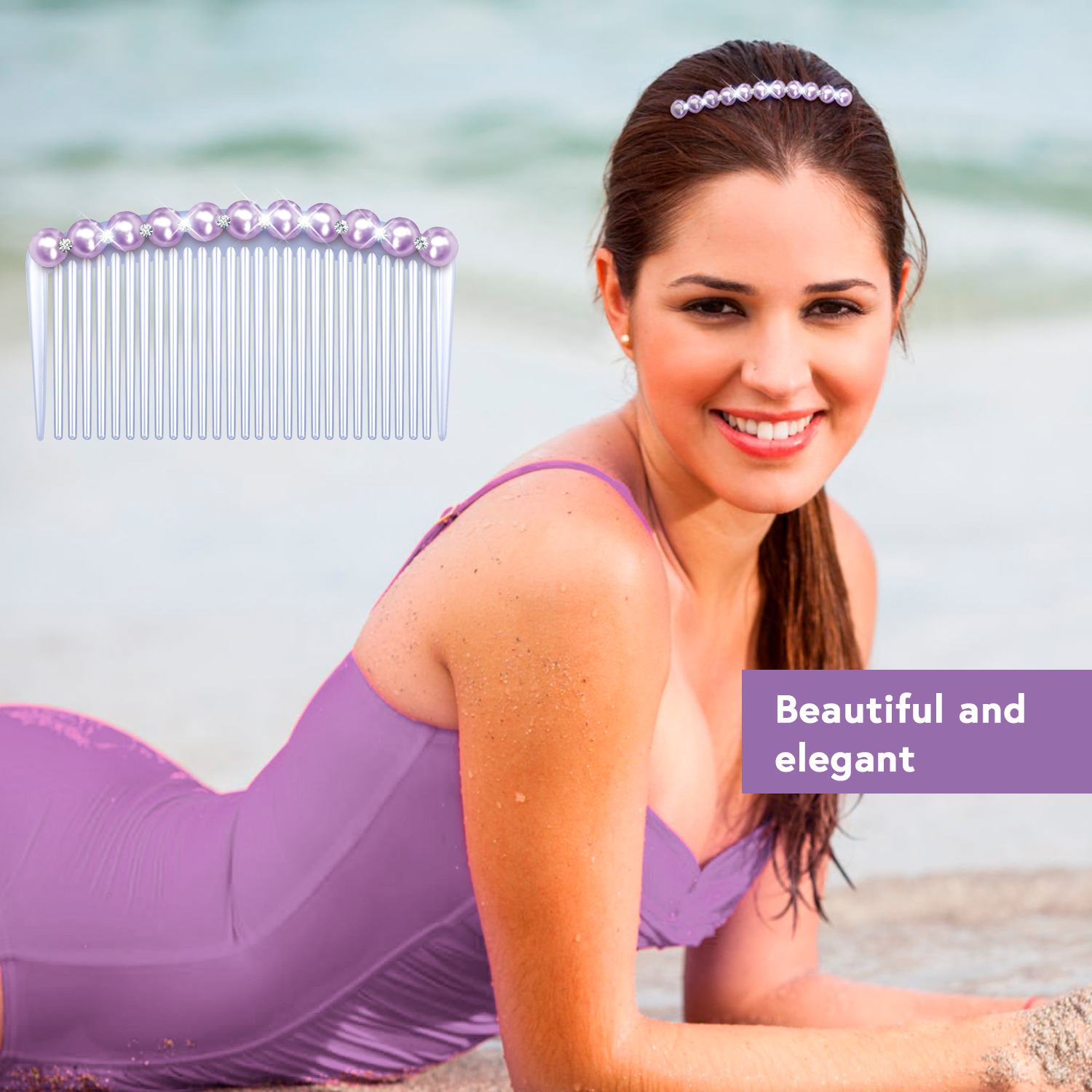 Side Hair Comb for French Twist Bangs Hair Pin Clips Hair Accessories Decorative Comb for Women Kids Girls 5pcs