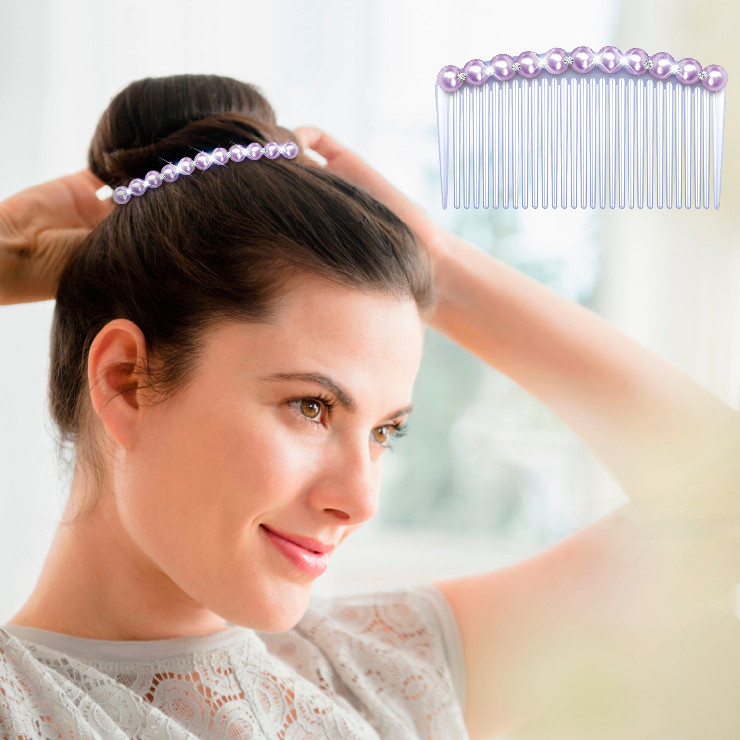 Side Hair Comb for French Twist Bangs Hair Pin Clips Hair Accessories Decorative Comb for Women Kids Girls 5pcs