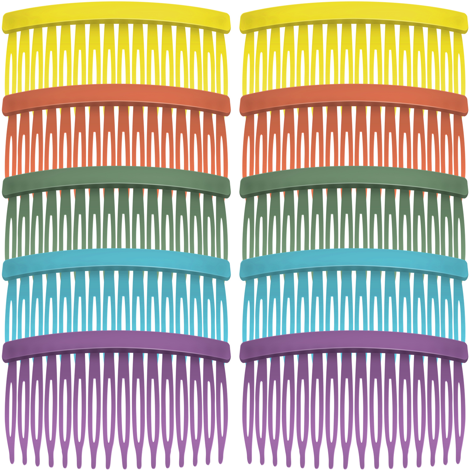 Side Hair Comb for French Twist Bangs Hair Pin Clips Hair Accessories Decorative Comb for Women Kids Girls 10pcs